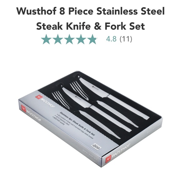 Wusthof Other - Brand New Wusthof Stainless 8pc steak & fork set